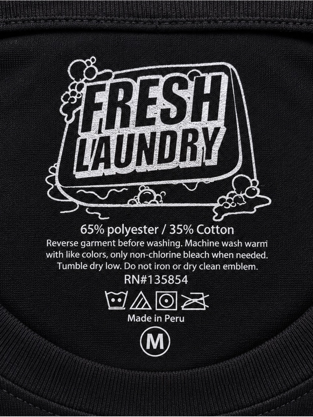 Fresh Laundry “Happiness” Skull Bear Graphic T-Shirt Unisex Y2K – Black – Size M - Picture 4 of 7